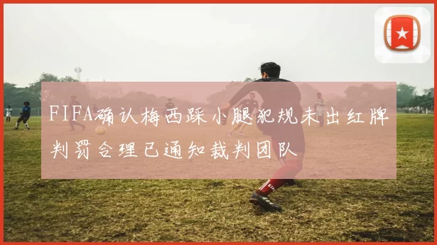 FIFA确认梅西踩小腿犯规未出红牌判罚合理已通知裁判团队